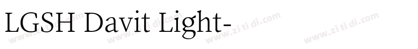 LGSH Davit Light字体转换